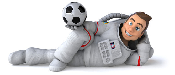 Fun astronaut - 3D Illustration