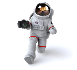 Fun astronaut - 3D Illustration © Julien Tromeur