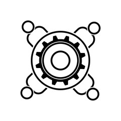  Teamwork. Concept. Vector icon isolated on white background.