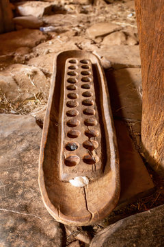 board for Gabata, gebata is a three-rank mancala game from Ethiopia, first recorded in the nineteenth century