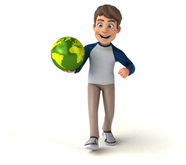 3D cartoon character fun teenager