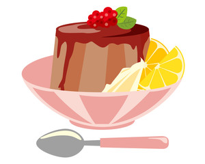 ババロア　パンナコッタ　ラズベリー　スプーン　チョコレート