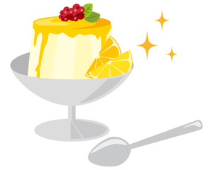 ババロア　パンナコッタ　オレンジ　