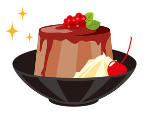 ババロア　パンナコッタ　ラズベリー　スプーン　チョコレート