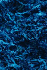 macro photo of blue paper decor material