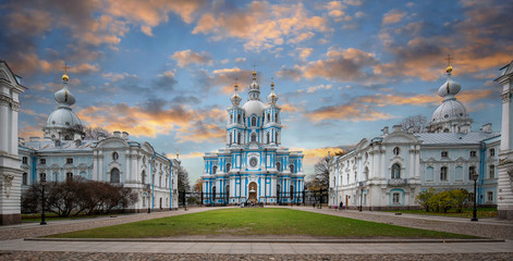 Smolny Convent of the Resurrection is located on square Rastrelli, on the bank of the River Neva in...