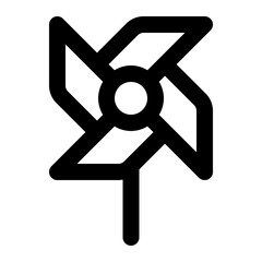 Pinwheel Line Icon Vector