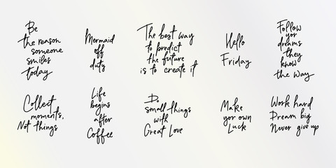 Hand Lettering Inspirational Vector Quote