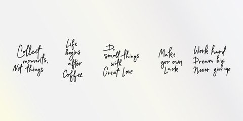 Hand Lettering Inspirational Vector Quote