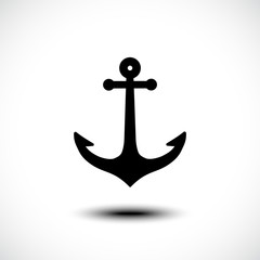 Sea anchor icon. Vector illustration