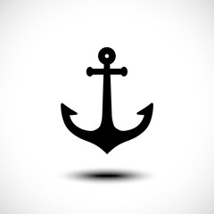 Sea anchor icon. Vector illustration