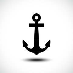 Sea anchor icon. Vector illustration