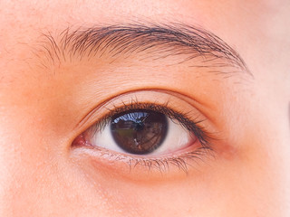 Beautiful eyes from Asian woman for background.