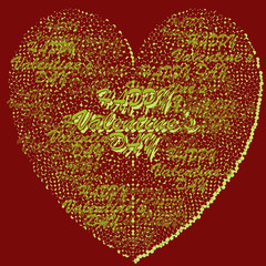 Valentine's day heart card