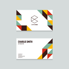 Professional modern business card template design minimal style