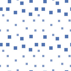 Multicolored seamless pattern with different figures. Vector abstract chaotic texture with geometrical shapes. Simple figures background.