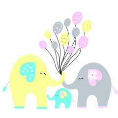 elephant with balloons