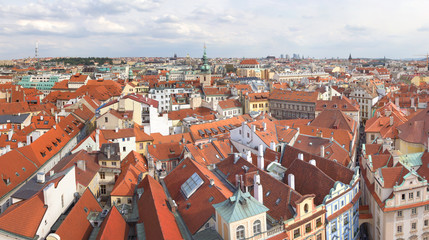 Naklejka na ściany i meble Panoramic view of Prague. Czech Republic.