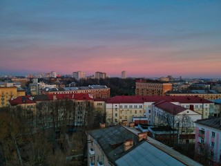 Obraz premium Aerial view of Minsk, Belarus