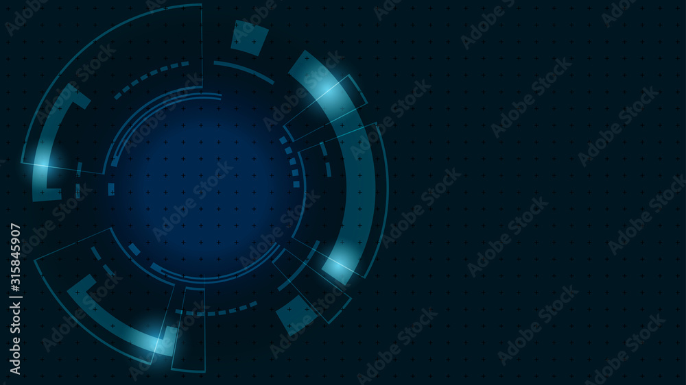 Aufkleber abstract digital technology cycle background.business growth transformation successful financial.