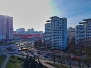 Aerial view of Minsk, Belarus