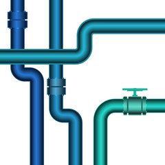Vector pattern of blue pipes.