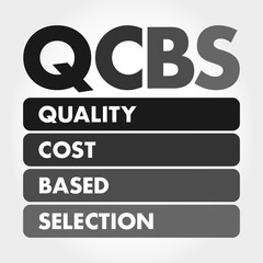 QCBS - Quality and Cost Based Selection acronym, business concept