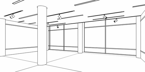 Renovierte Gewerbeflächen (Zeichnung)