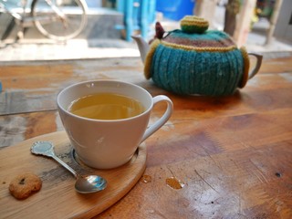 Teatime in a little café in Cambodia