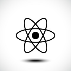 Atom icon, atom symbol. Vector illustration