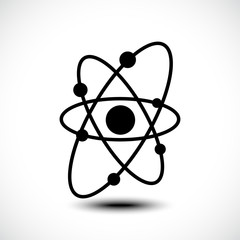 Atom icon, atom symbol. Vector illustration