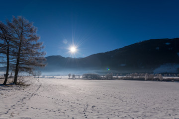 Landschaft im Ennstal an der Salzkammergutlopie, Österreich