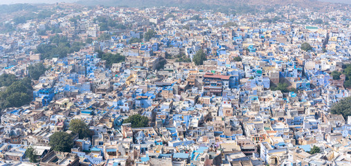 Panorama of the Blue City Jodhpur, India