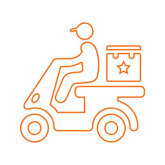 Delivery boy, courier, product shipping icon