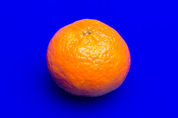 Tangerine orange-skinned sweet fruit of the citrus family.