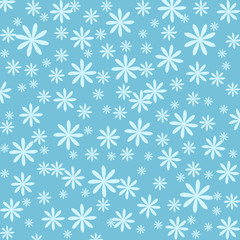 floral hand drawn on blue background.