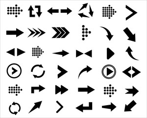 Arrows big black set