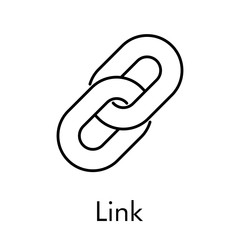 Icono plano lineal cadena en color negro © teracreonte