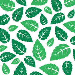 Mint fresh leaves vector background