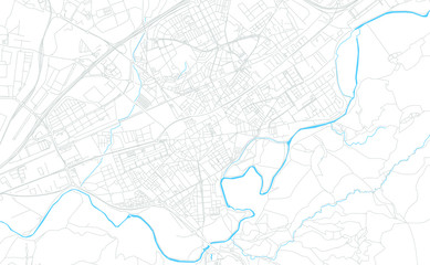 Fototapeta premium Alcala de Henares, Spain bright vector map