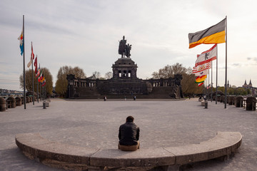 German Corner in Koblenz, Germany
