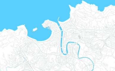 Donostia / San Sebastian, Spain bright vector map