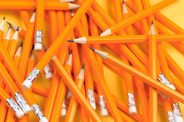 Many pencils piled in a big pile object - Image