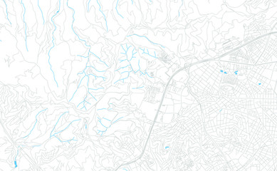 Horta-Guinardo, Spain bright vector map