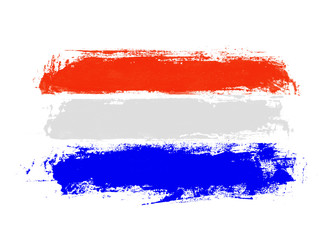 Unordentliche handgemalte Flagge: Niederlande