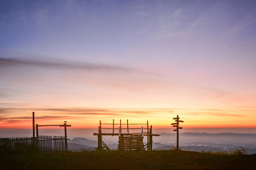Fototapeta na wymiar Sunset in the mountains Chiang Rai,Thailand.