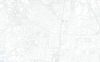 Tetuan de las Victorias, Spain bright vector map