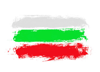Unordentliche handgemalte Flagge: Bulgarien