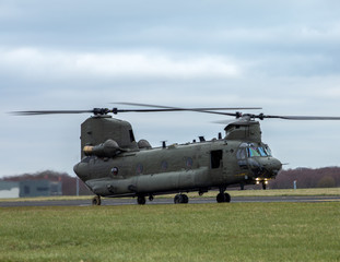 Fototapeta na wymiar Heavy lift military helicopter