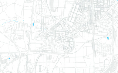 Villaverde, Spain bright vector map